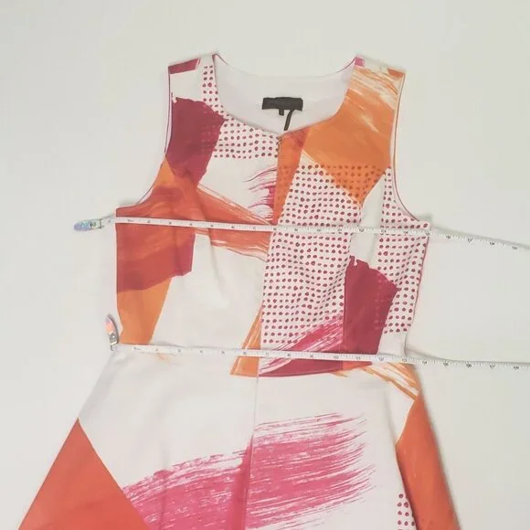 Donna Karan New York Dress Women Size 2 Abstract Handkerchief Hem City Couquette - Picture 10 of 16